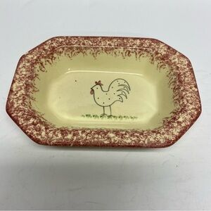 Ceramic Serving Dish Farmhouse Style Small 7x7”